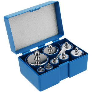 8pcs Calibration Weights Set 10-500g M2 Class Scale Balance Calibration Weight with Case 1000 Gram Total