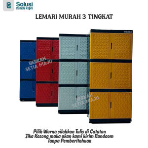 LEMARI PLASTIK TABITHA DIAMOND 3 SUSUN LEMARI PAKAIAN MINIMALIS CABINET SERBAGUNA - WARNA