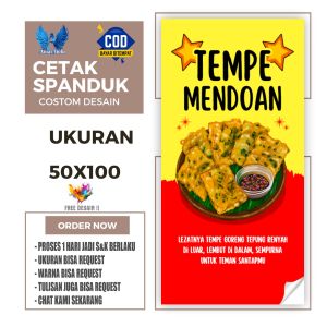 Cetak Spanduk BannerTEMPE MENDOAN Costom Desain