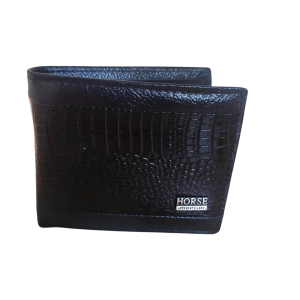 กระเป๋าสตางค์ผู้ชาย หนังแท้  ใบสั้น สีดำ เรียบหรู ไฮโซ ใส่แบงค์พันได้ ใส่เงิน ตังค์ อย่างสบาย มีหลายช่อง ใส่บัตรได้เยอะ Wallet