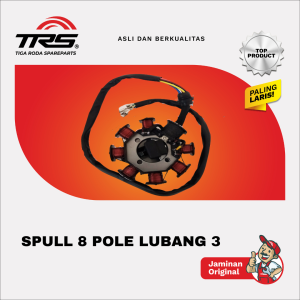 SPULL 8 POLE LUBANG 3 APPKTM JIALING MOTOR RODA 3 [TRS]