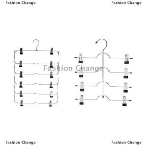 [COD] Fashion Change 6-Tier Skirt Pants Shorts Hangers Space Saving No Slip Storage Metal Skirt Rack