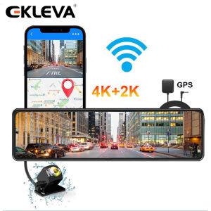 EKLEVA 4K+2K Screen Dash Cam Dual Lens 11.26 Inch View Mirror Car Dvr Camera Wifi Video Loop Recording Super Night Vision