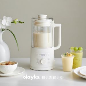 Olayks 1L Soymilk Maker Baby Food Processor | 13 Menu | Auto Wash | Low Noise | Mini Food Blender | Glass Jug 低噪音免过滤豆浆机