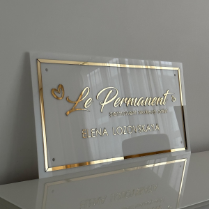 Personalized Signboard 3D Acrylic Wall Sign for Business Logo Sign Beauty Salon Logo Wall Decorations Custom Logo Wall Sign