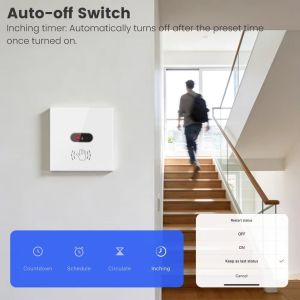 MAOMEI Single Live Wire Hand Wave Switch Neutral Wire Glass Screen Panel IR Sensor Switch Artifact Device Intelligent Design Lazy Remote Control Switch Light Switch Control