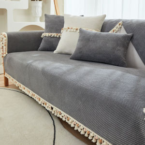 Zakka Store Cover Sofa Selimut Sarung Sofa Cushion Mat for Living Room Non-slip Sofa Cover with Tassel Universal Sofa Towel Armrest Covers Home Decor