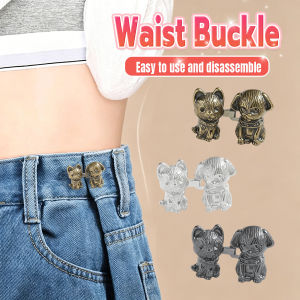 Baete Tighten Waist Button Adjustable Jean Waist Buckle Cartoon Shaped No Sew Snap Reusable Jeans Pins