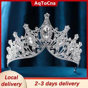 [COD] AqToCna Ship within 24 hours Exquisite Dazzling Baroque Wedding Headband Crystal Bridal Crowns Tiaras Hair Jewelry Accessories Women Rhinestone Headwear