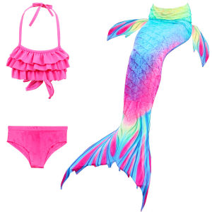 4PCS Girls Kids Sparkle Mermaid Swimsuit With Monofin For Children Height 100-155CM - A Perfect Gift for Special Occasions