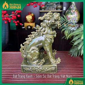 Tượng nghê phong thuỷ gốm sứ Bát Tràng