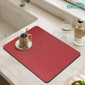 [OKLIFE. SG]Kitchen Soft Diatomite Water Absorbent Mat /Anti-Slip Anti-fouling/Absorption Pad for Coffee Machine Table