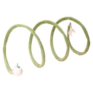 SDFSF Collapsible Cat Tunnel Tube Portable Elastic Cat Spring Tunnel Practical Self-Entertainment Interactive Cat Toy Indoor Outdoor Use