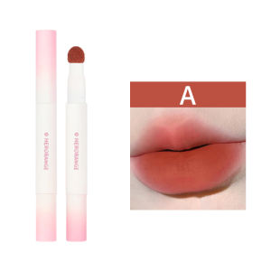 cadia🔥 HERORANGE Air Lip Glaze Matte Air Cushion Lip Cream Krim Bibir Wanita Glasir Bibir Merah Bata yang Mencerahkan