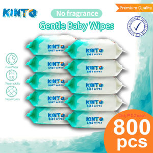 Kinto 10 Packs × 80 Sheets Baby Wipes Unscented Alcohol-free 3D Pearl Cotton Wet Wipes High Quality No fluorescent