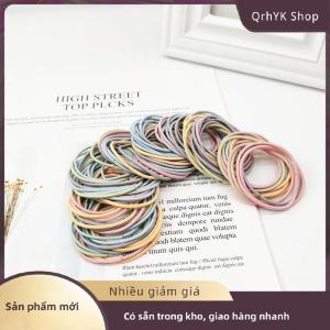 Hàng có sẵn✨ 100pcs phụ nữ Cô Gái Tóc ban nhạc cao su tóc Tie dây thừng đàn hồi hairband ponytail chủ sở hữu headbands scrunchies