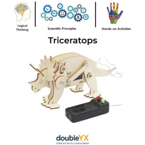 DIY Handmade Science STEM Kit: DIY Dinosaur Triceratops: Educational Science Toys: STEM Toy for Kids Wooden Toys DIY Toy
