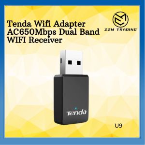 Tenda U9 Wifi Adapter AC650Mbps Dual Band Auto-Install USB Adapter 802.11ac ethernet WIFI Receiver ZZM TRADING