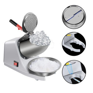 Electric Snow Ice Maker 220V Multifunctional Ice Crusher Double Blades Ice Crusher Shaver Chopper Double Blade Ice Shaver Block Breaking Machine