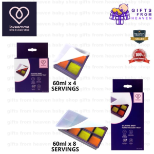 LOVEAMME SILICONE BABY FOOD FREEZER TRAY ASSORTED SIZE SERVINGS