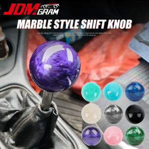 JDMGRAM Crystal Car Gear Knob Manual Automatic Universal Auto Sport Push Down 55MM Stick Shifter Lever Cloud Ball Automobile Interior Accessories