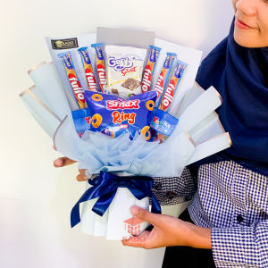 Buket Snack Basic Biru Murah