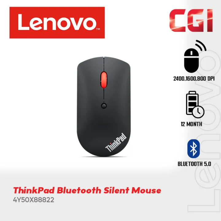 Lenovo ThinkPad Bluetooth Silent Mouse (Black) - 4Y50X88822