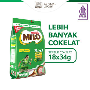 Nestlé MILO 3in1 Activ-Go Susu Cokelat 18x34gr