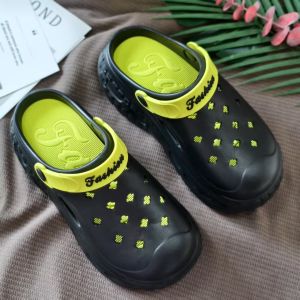 [Free Shipping] Croc Shoes EVA 6CM Thick-Soled Non-Slip Garden Shoes WomenS Beach Sandals Height-Increasing Casual Versatile Fashionable With A Hollow Design