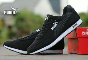 cod sepatu sneakers pria dan wanita PM hitam