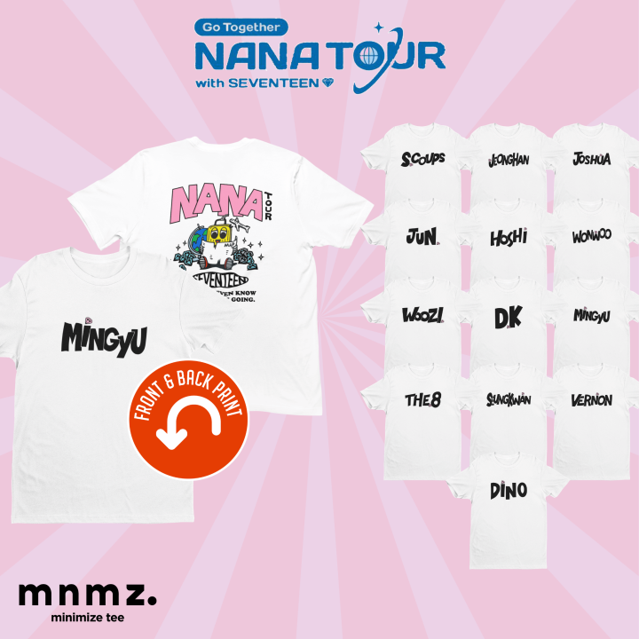 SEVENTEEN NANA TOUR NAME VER (WHITE) GRAPHIC PRINTS SHIRT