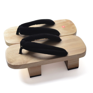 WHOHOLLญี่ปุ่นGetaรองเท้าไม้รองเท้าแตะสําหรับผู้ชายรองเท้าไม้ชายคู่ฟันรองเท้าส้นสูงรองเท้าแตะรัดส้นชาย