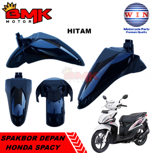 Win Spakbor Depan Spacy KZL Karbu Injeksi slebor Hitam Putih Hijau