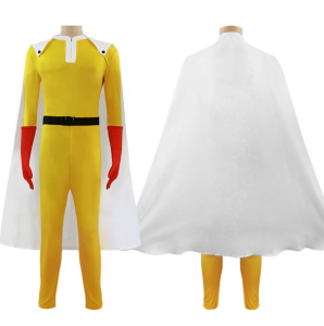 XP One-Punch Man SAITAMA Anime Cosplay Jumpsuit Cloak Dress Costume Fubuki Senritsu No Tatsumaki Outfit Hallween Party PX