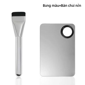 Bộ Dụng Cụ Khay Trộn Tán Kem Nền Bằng Thép Chính Hãng Chống Gỉ Dễ Vệ Sinh