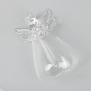 Fantic 1PC Angel รูปแก้วโปร่งใสแจกันดอกไม้แขวนแจกันสวนตกแต่ง