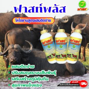 วัวควายลักษณะดี เพิ่มกล้ามเนื้อ รับสมดุลของฮอร์โมน เร่งการสืบพันธุ์เพื่อการผสมติดง่าย ช่วยเพิ่มภาวะเจริญพันธุ์ ไคโตซานพลัสฝาทอง3ขวด ไคโตซานสัตว์ ส่งไว