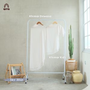 Sarimbit Keluarga Baju Sarimbit Keluarga Muslim Baju Gamis Kerudung Muslim Koko Terbaru Kualitas Premium Madina Series - Sky Blue