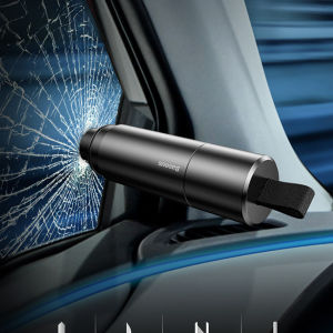 **【Ready Stock】 Baseus Alat Pemecah Kaca Mobil Darurat Serbaguna Palu Kaca Mini Pemotong Sabuk Pengaman 2 In 1 Multifungsi Palu Penyelamatan Hidup Safety Hammer Alat Darurat Mobil**