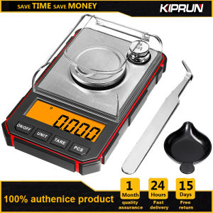 KIPRUN Digital Milligram Scale 50g Portable Mini Scale 0.001g Precise Graduation Jewelry Scale Professional Pocket Scale with 50g Calibration Weights Tweezers