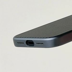 3D Stripe Metal Paint Magnetic Case For iPhone 17 16 15 14 Pro Max For Magsafe Matte Corrugated Luggage Pattern Armor PC Cover