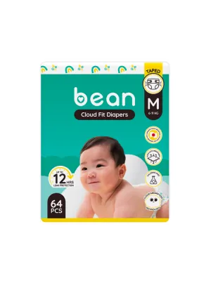 bean Cloud Fit Taped Diapers Medium (64s)