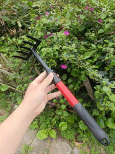 Bộ Xẻng Xúc Đất + Cào Đất Mini Cán Đỏ 40cm – Dụng Cụ Làm Vườn Nhỏ Gọn Trồng Cây Xới Đất Chăm Cây Cảnh