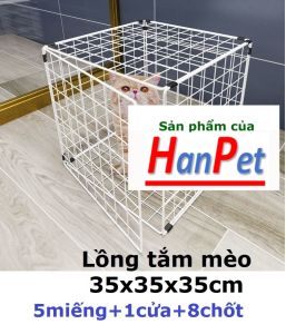 Lồng tắm mèo 35x35x35cm (chó mèo dưới 3kg) dùng làm lồng tắm hoặc nhốt chó mèo
