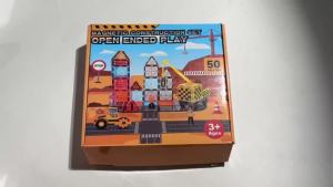 Magnetic Tiles Kids Construction Toys - Road Set with Magnet Crane for Boys Age 3-5 4-8 8-10 Magnet Building Blocks Expansion Pack Toy Car Track Train Set Road Dolls Traffic Lights and Stations