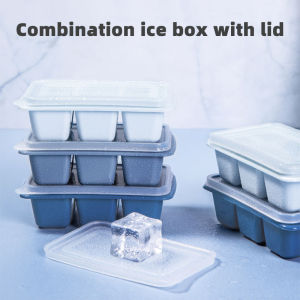 Houseeker Khay Đá 6 Viên Có Nắp Phong Cách Nhật Bản Làm Kem Làm Rau Câu Khuôn Làm Đá Viên Cho Tiệc Mùa Hè Tại Nhà