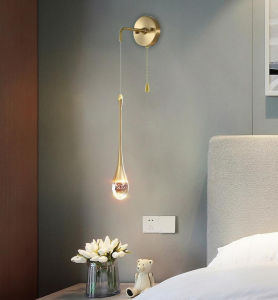YFD  Đèn tường đầu giường đèn tường nền phòng ngủ phòng khách đèn hành lang khách sạn đèn hành lang hiện đại đơn giản sáng tạo đèn tường pha lê sang trọng