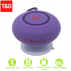 T&G Tg442 TWS High Quality Portable Wireless with Hanging Rope & Detachable Suction Cup Powerful Bass Speaker