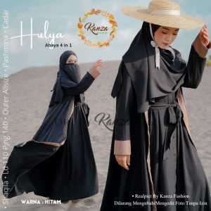 Gamis Syari Abaya Mewah Hulya Set Bahan Syaqila Premium Pakaian Muslimah