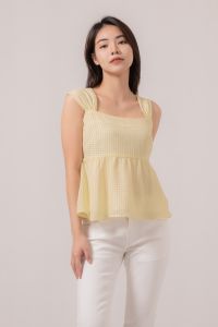 RIMINI - Atasan Cewe Crop Top Summer Kotak-Kotak S-XL - Kanaya Top 82409